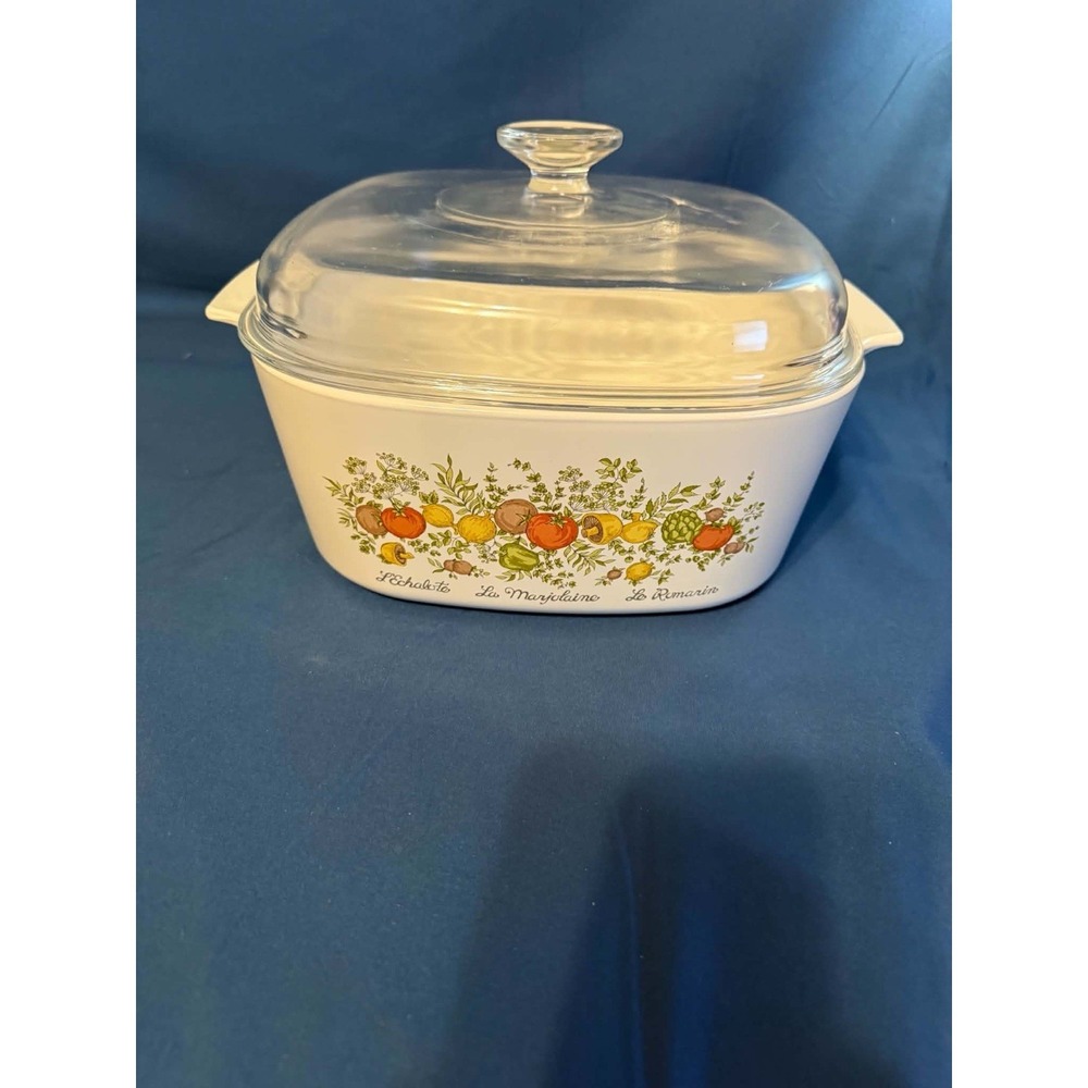 VINTAGE CORNING WARE SPICE OF LIFE 5 QT A-5-B EMBOSSED STAMPED COLLECTIBLE DISH